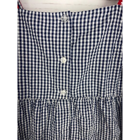 Emily Rose Size 6 Sleeveless Plaid Lady Bug Spring Dress - Picture 5 of 7